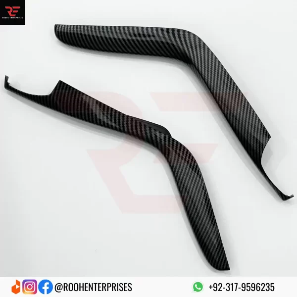 Buy Honda Civic X Console Panel Trims In Carbon Fiber 2016-2021 | Roohe Enterprises