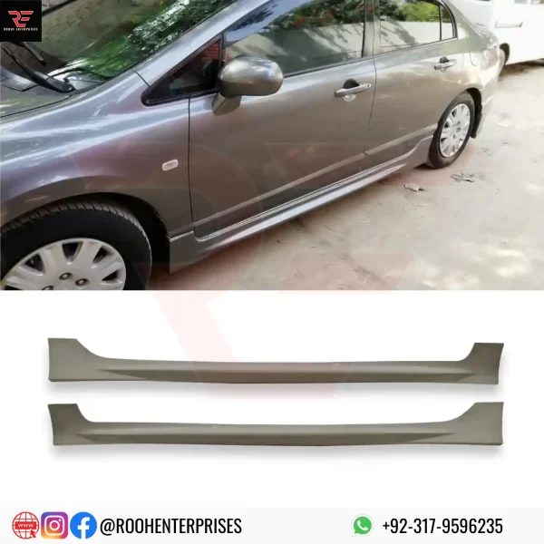 Buy Honda Civic Reborn side skirts – Model 2012-2014 | Roohe Enterprises - Double Silncer